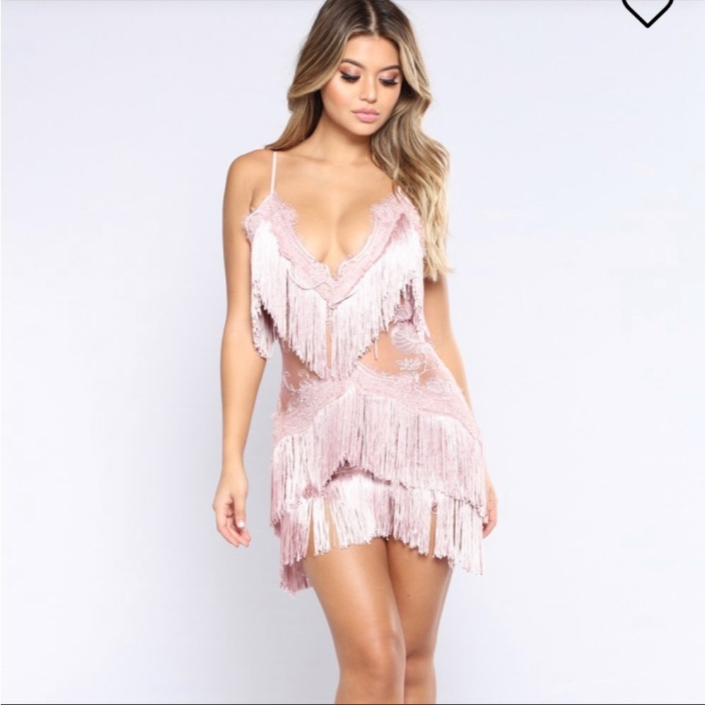 Fringe and Lace Dress💓